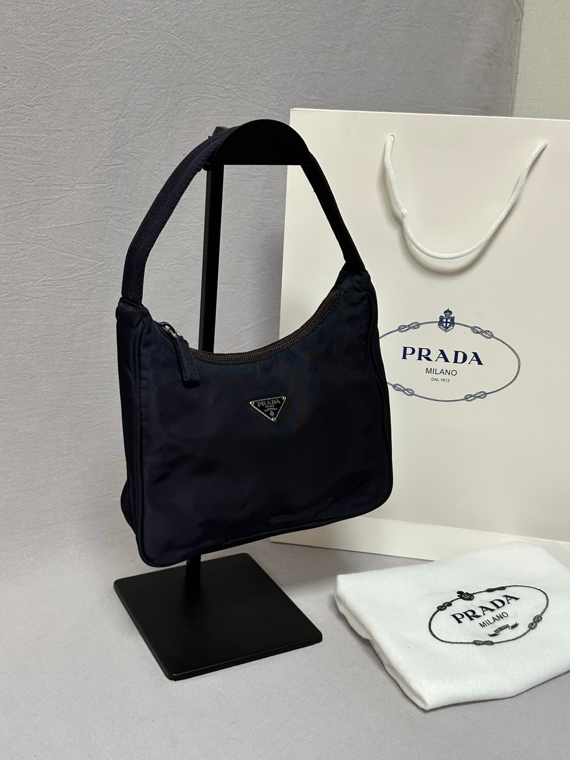 프라다 나일론 포코노 호보백 미니백 딥퍼플 y2k  상품이미지7