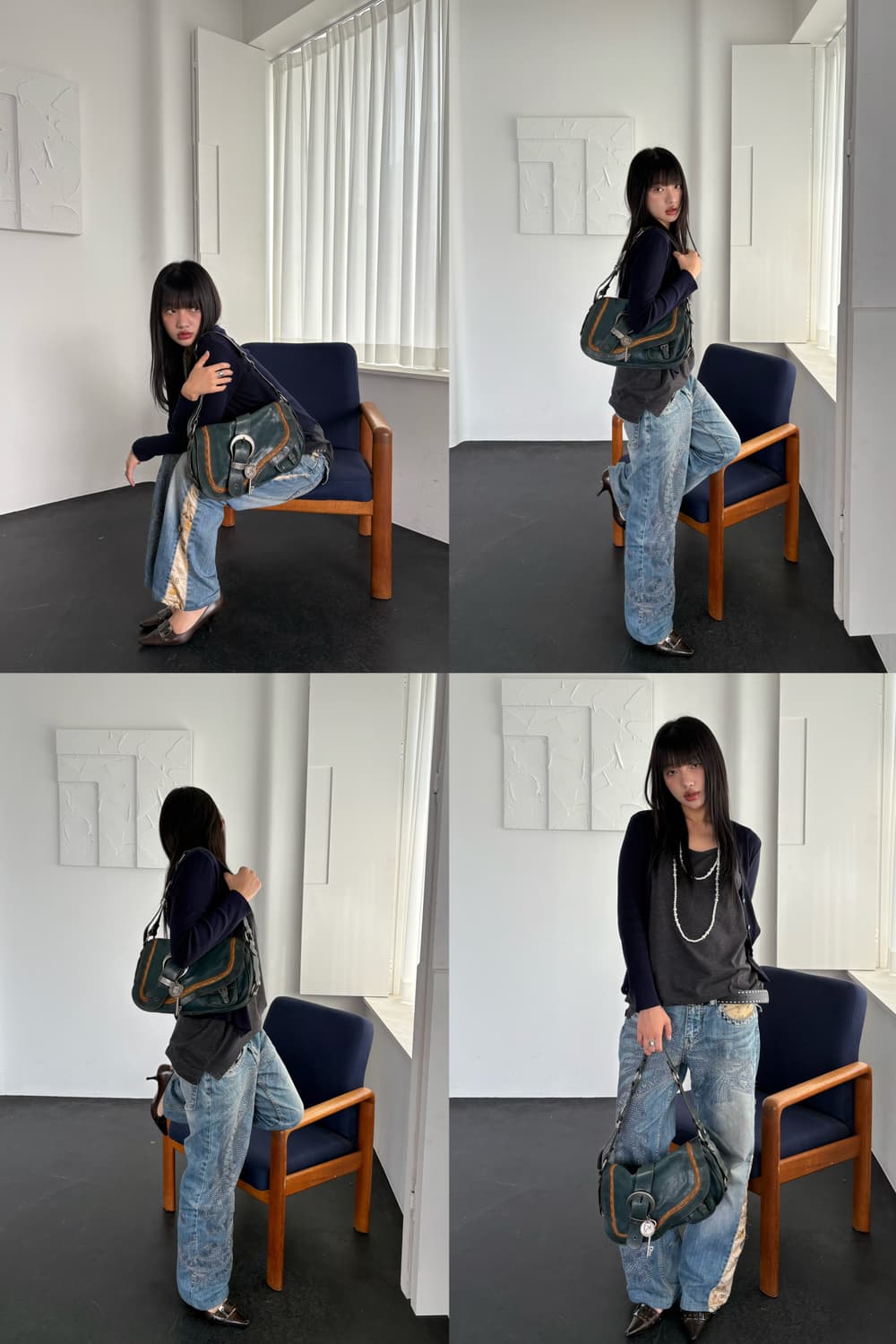 디올 가우초 숄더백 그린 상품이미지2