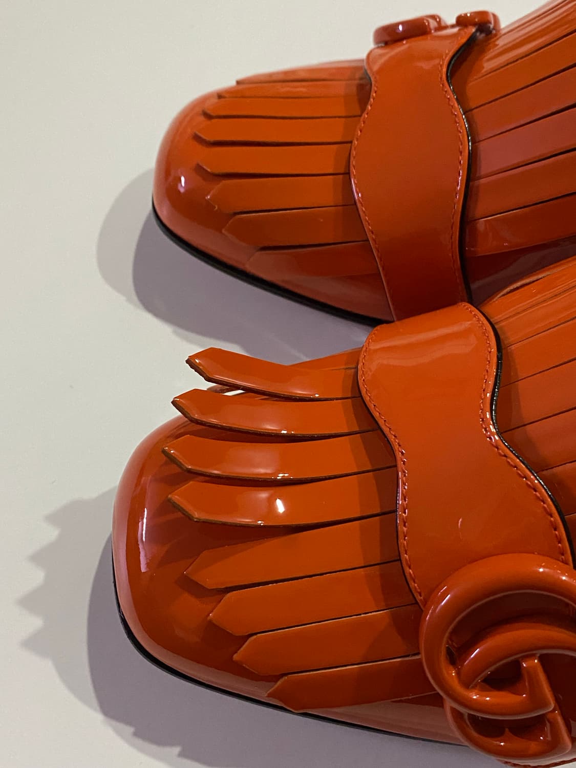 구찌 페이던트 마몬트 오렌지 펌프스 37.5(245 새상품) 상품이미지3