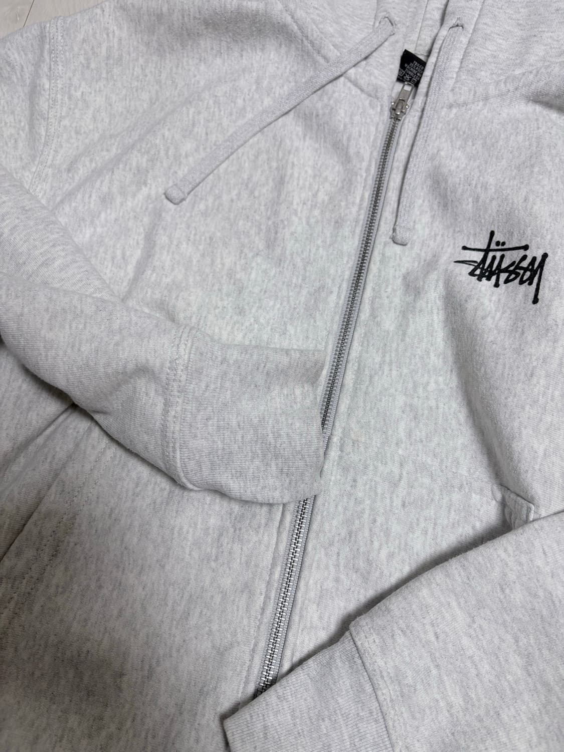 스투시 후드집업 에쉬 해더 색상 (크림산) 상품이미지3