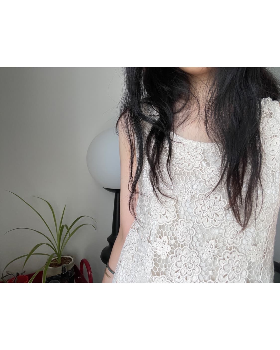 crochet flower sleeveless 상품이미지3