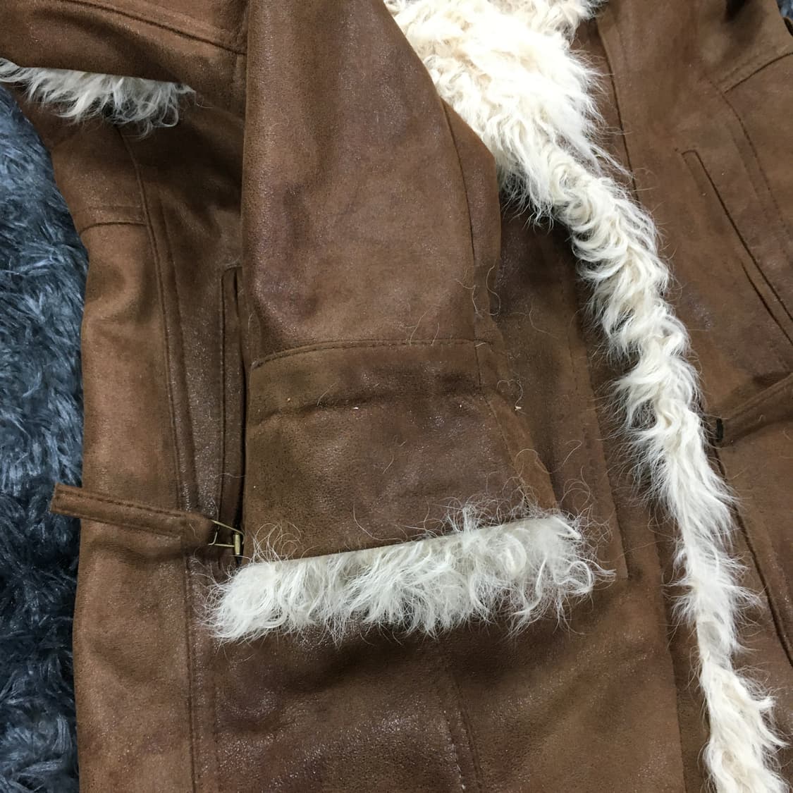 투티/0122 STARIT 스타릿 양털퍼 무스탕 리얼 램 하프코트 상품이미지5