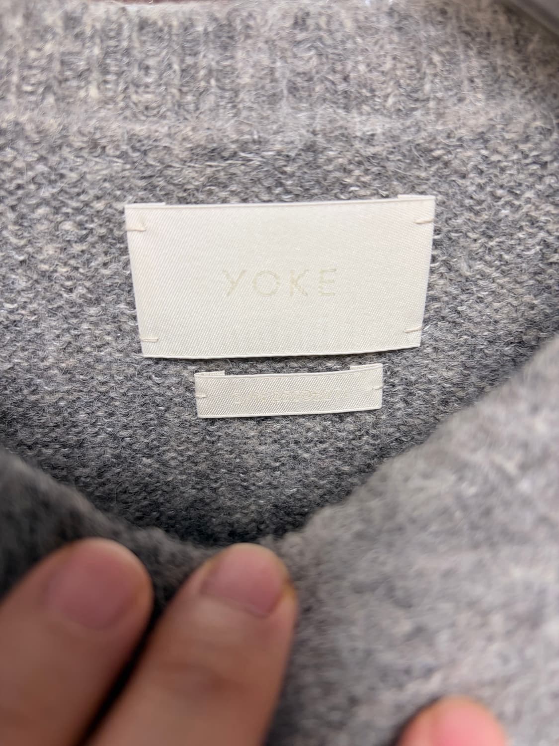 Yoke 베이비 알파카 크루넥 니트 그레이 3사이즈 상품이미지2