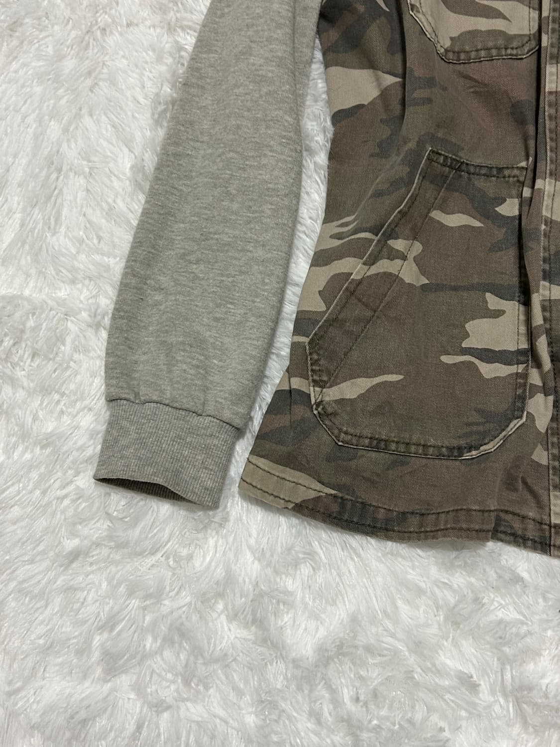 y2k camo sweat hood zip-up 상품이미지4