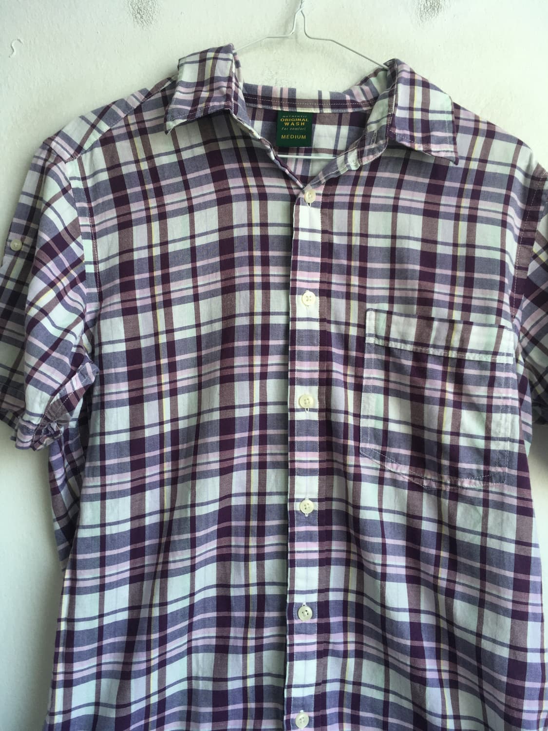 일본빈티지 퍼플 체크 셔츠 상품이미지6