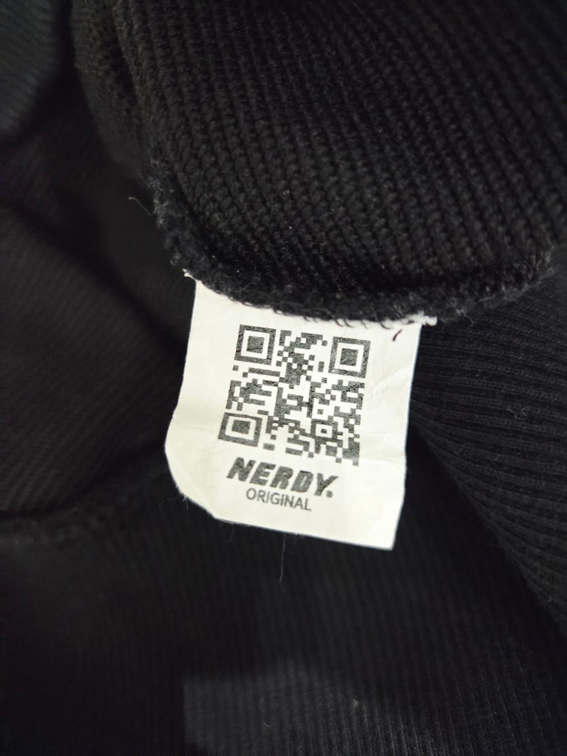널디 NERDY 검정색 핑크라인 크롭 후드티_S 상품이미지7