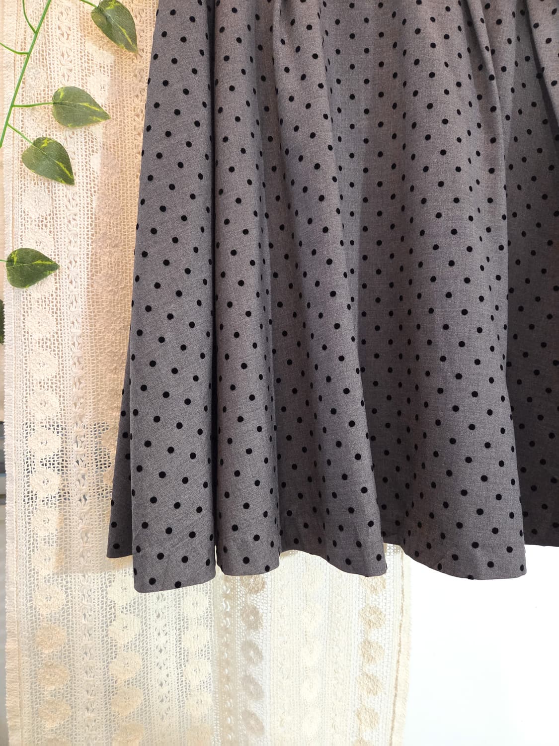 도트 미디 스커트 상품이미지4