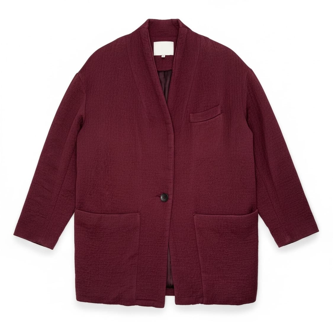 이로 버건디 모직 하프 코트 상품이미지1