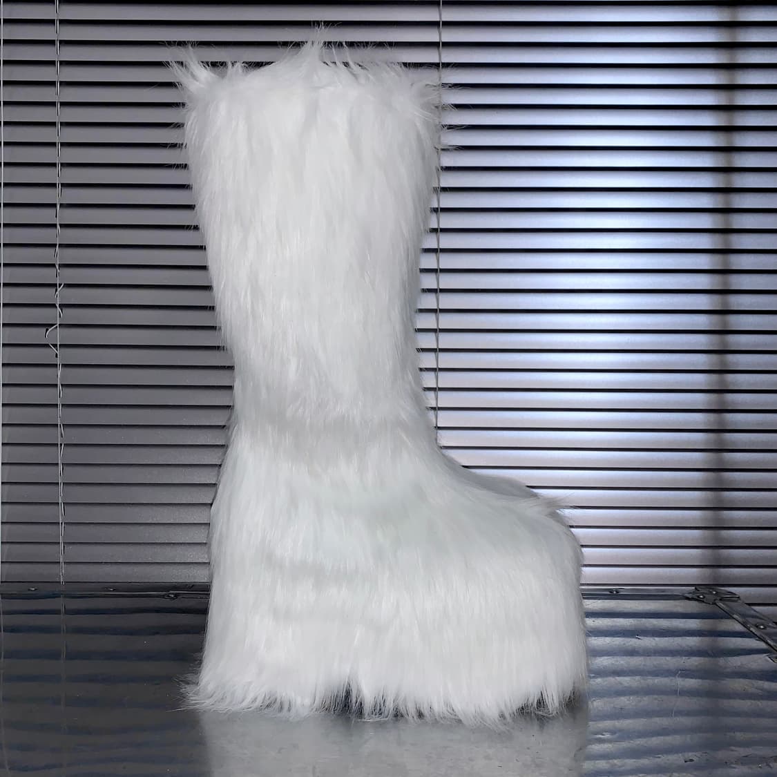 Ellie 플랫폼 화이트 털 스노우 부츠 상품이미지5