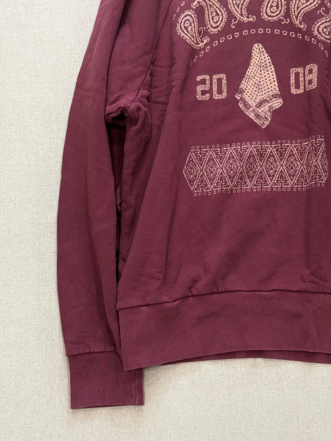 캐피탈 20aw 페이즐리 워시드 보르도 스웻셔츠 상품이미지2