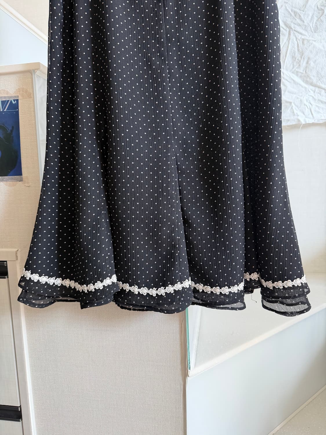 빈티지 도트 포인트 미디 스커트 상품이미지2