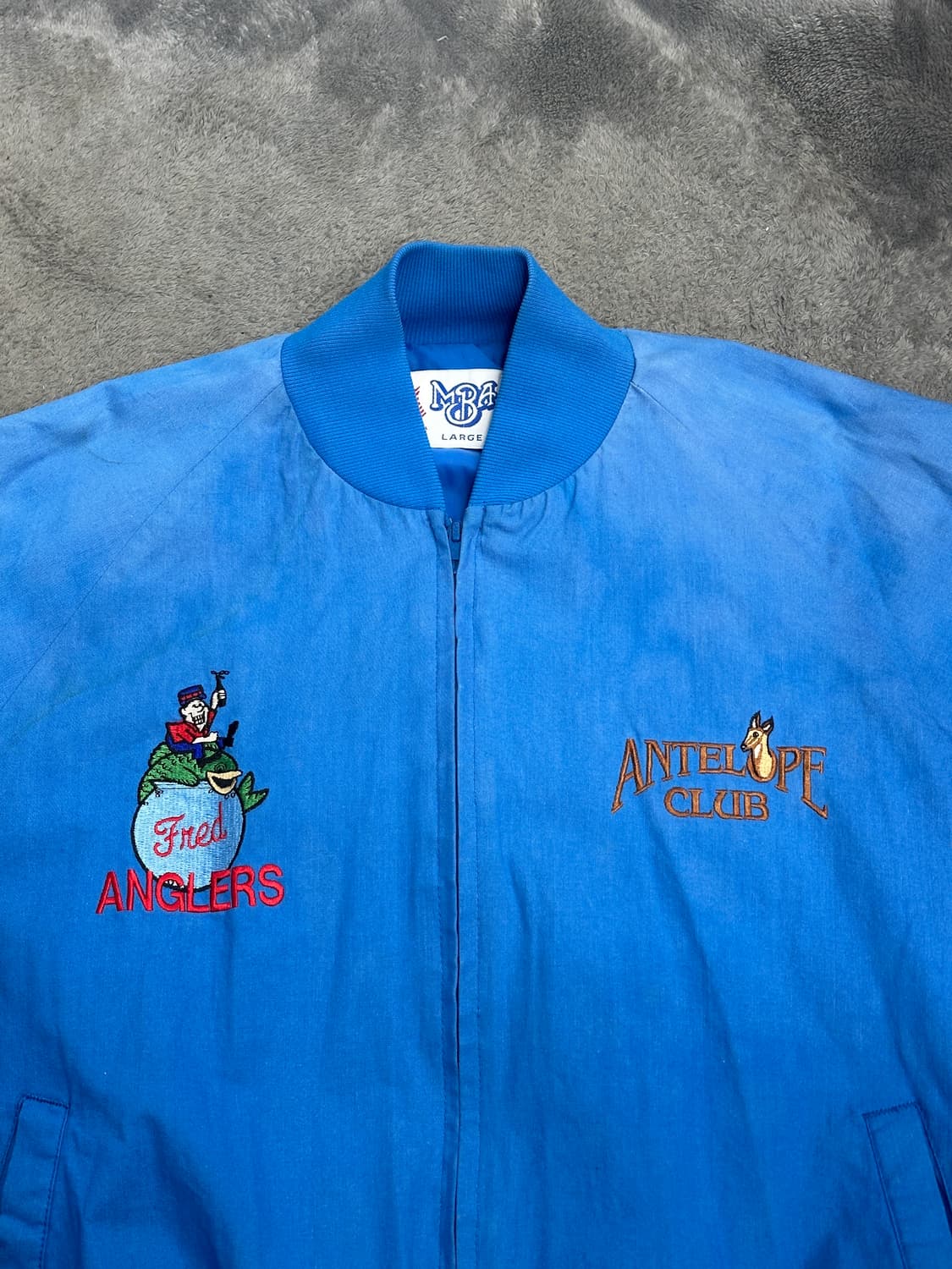 80s USA 페이딩 봄버 자켓 L 상품이미지3