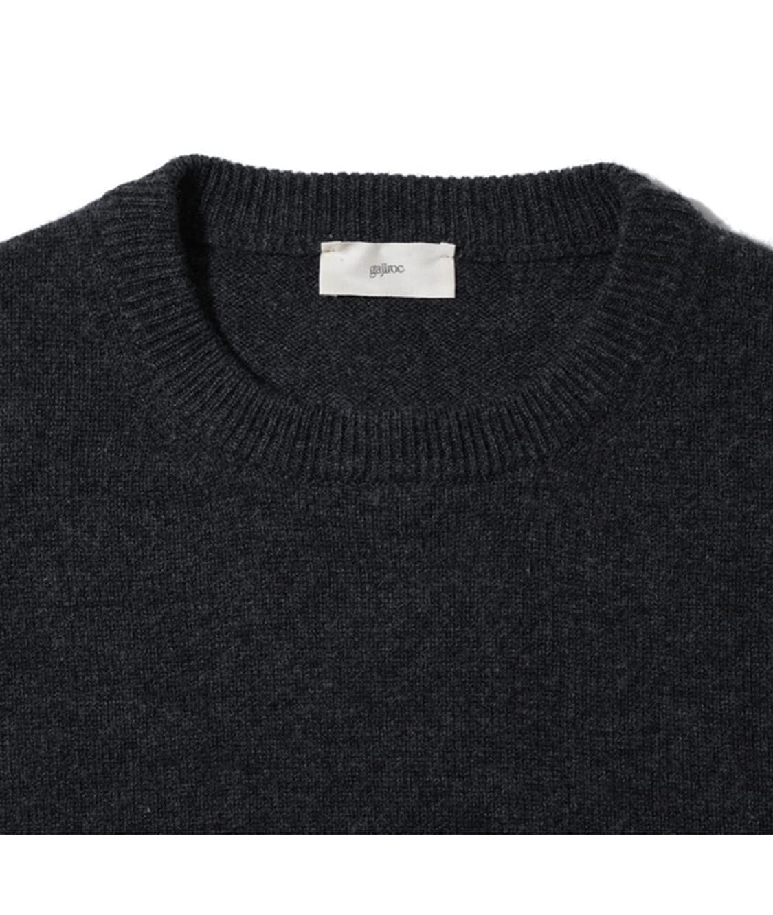 [XL] 가지록 브러쉬드 캐시미어 크루넥 스웨터 차콜 상품이미지3