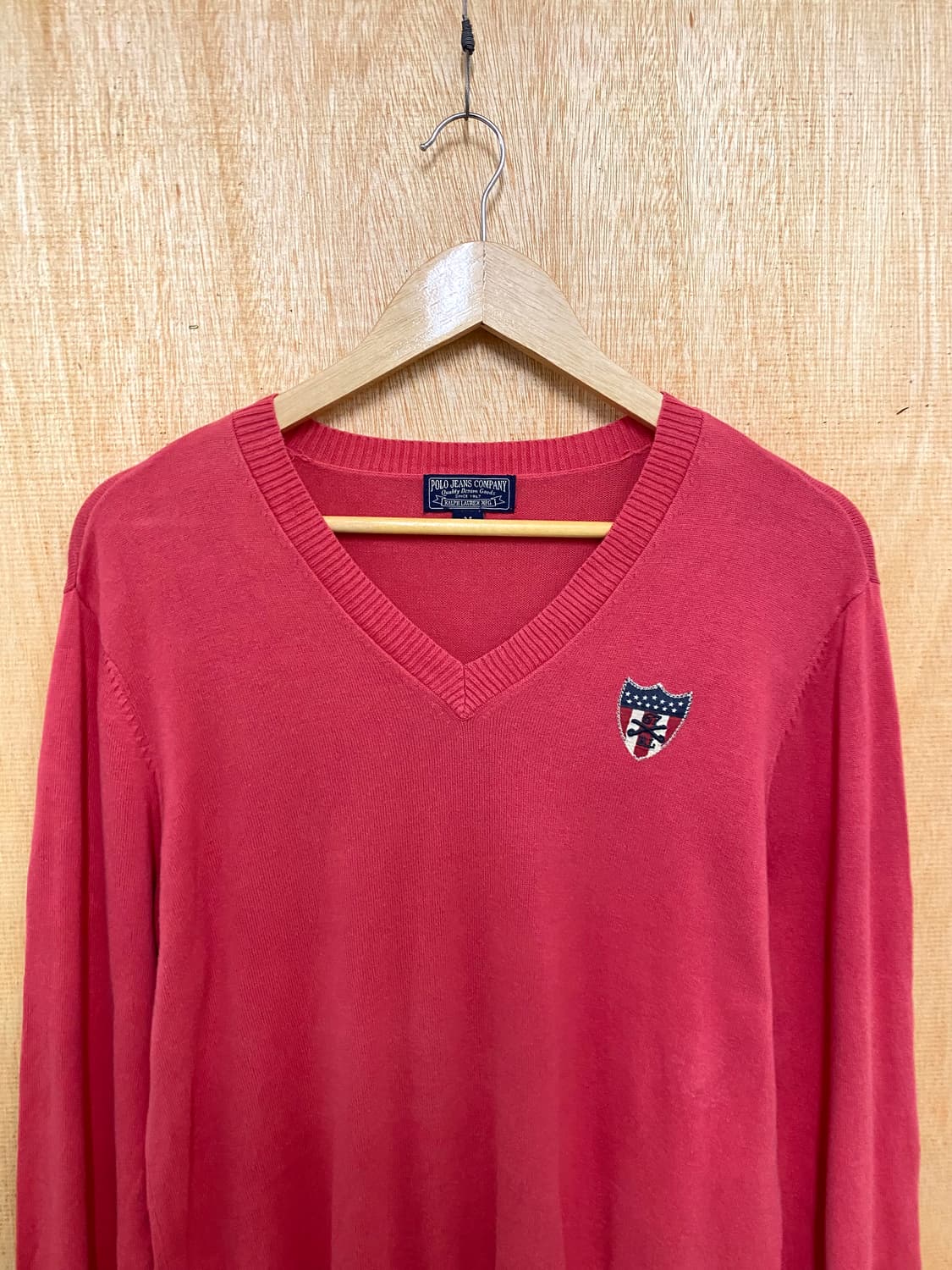 POLO JEANS CO v-neck knit 폴로 성조기 와펜 면니트 상품이미지3