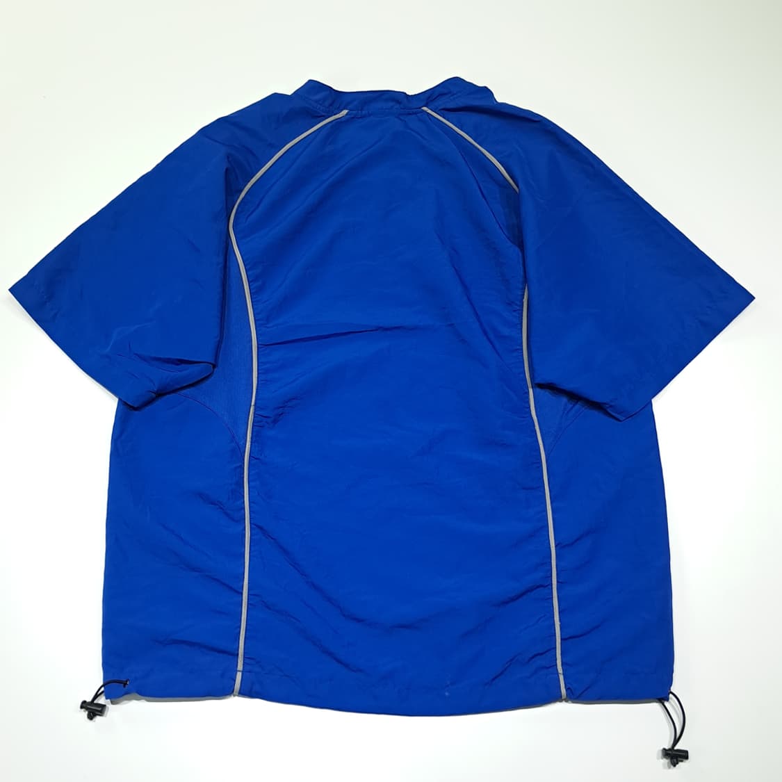 CL976 L 나이키 00s 드라이핏 팀라인 블루 반팔 웜업 아노락 상품이미지6