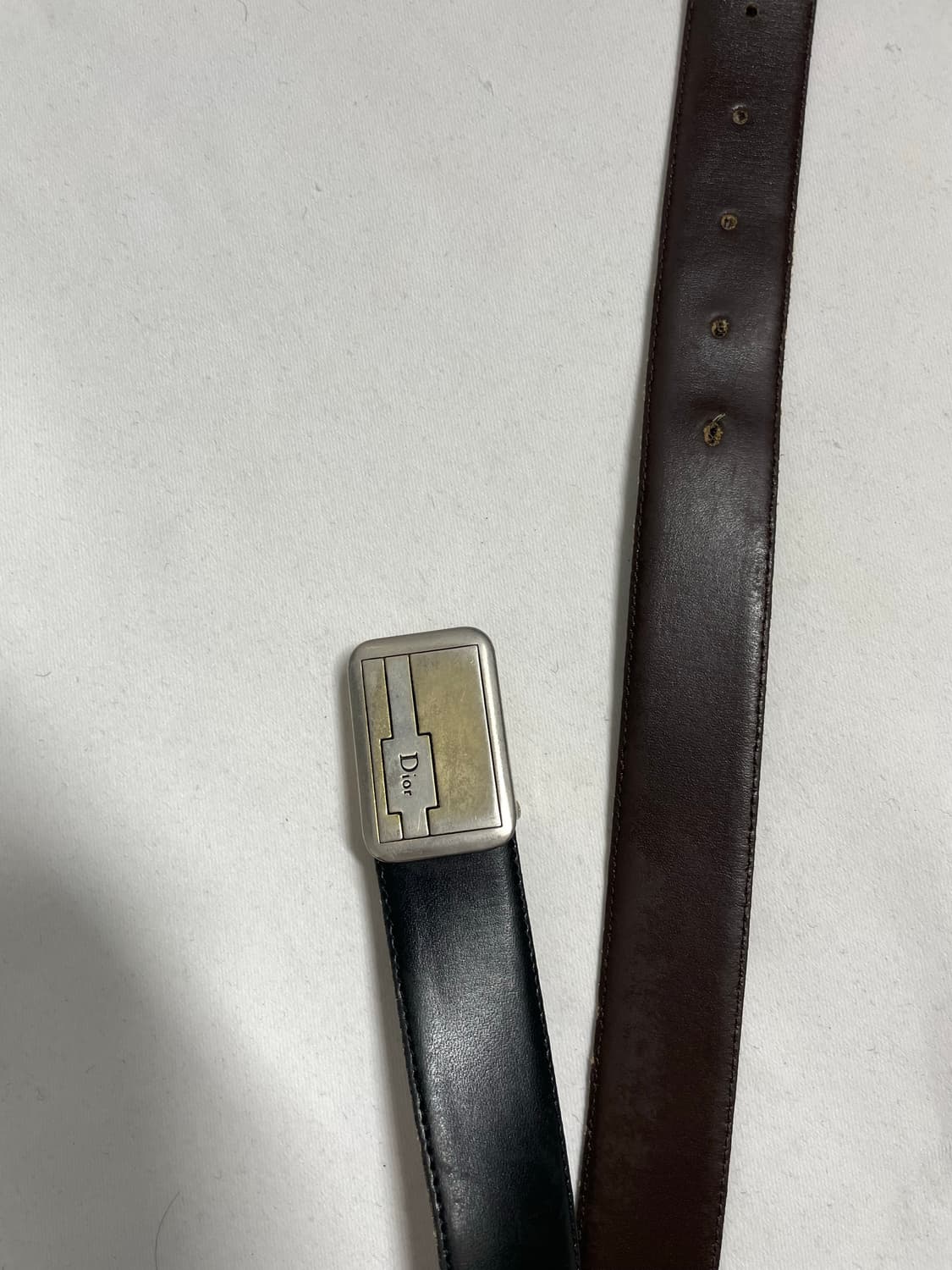 80‘s Dior 리버시블 레더 벨트 상품이미지2