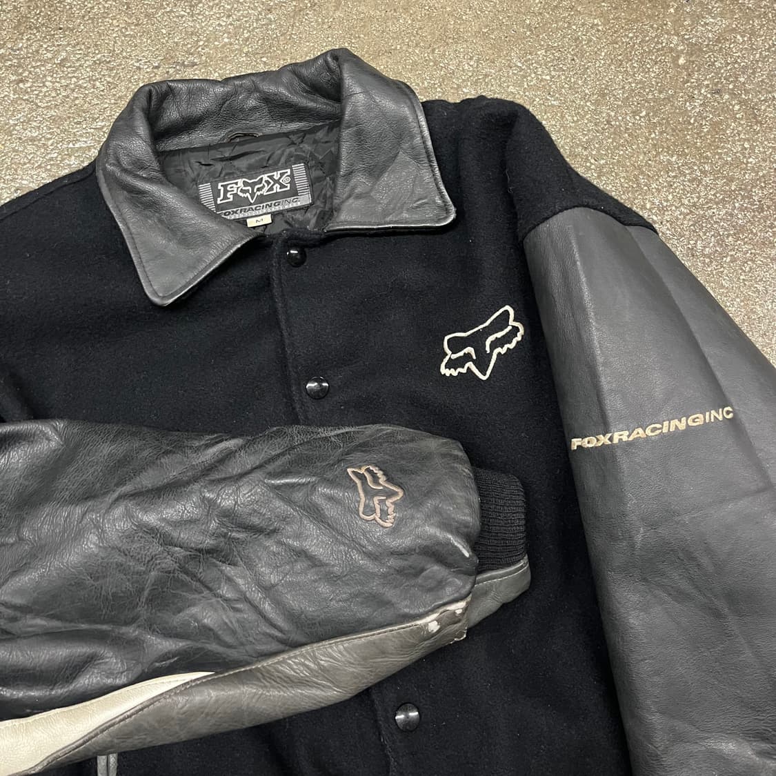 90s 폭스레이싱 빅로고 바시티 자켓 (100-105) 상품이미지4