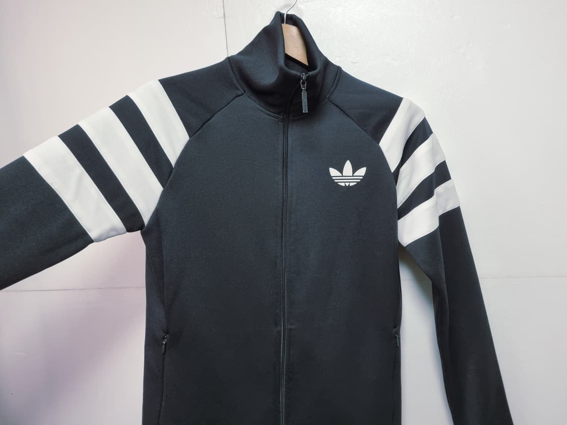 남성 레어 아디다스 불꽃 트레포일 검정 블랙 트랙탑 져지 저지 트레이닝복 상품이미지3