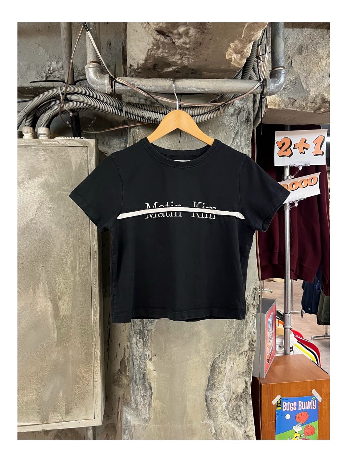 마뗑킴 크롭 반팔티 블랙 #csz3578 상품이미지1