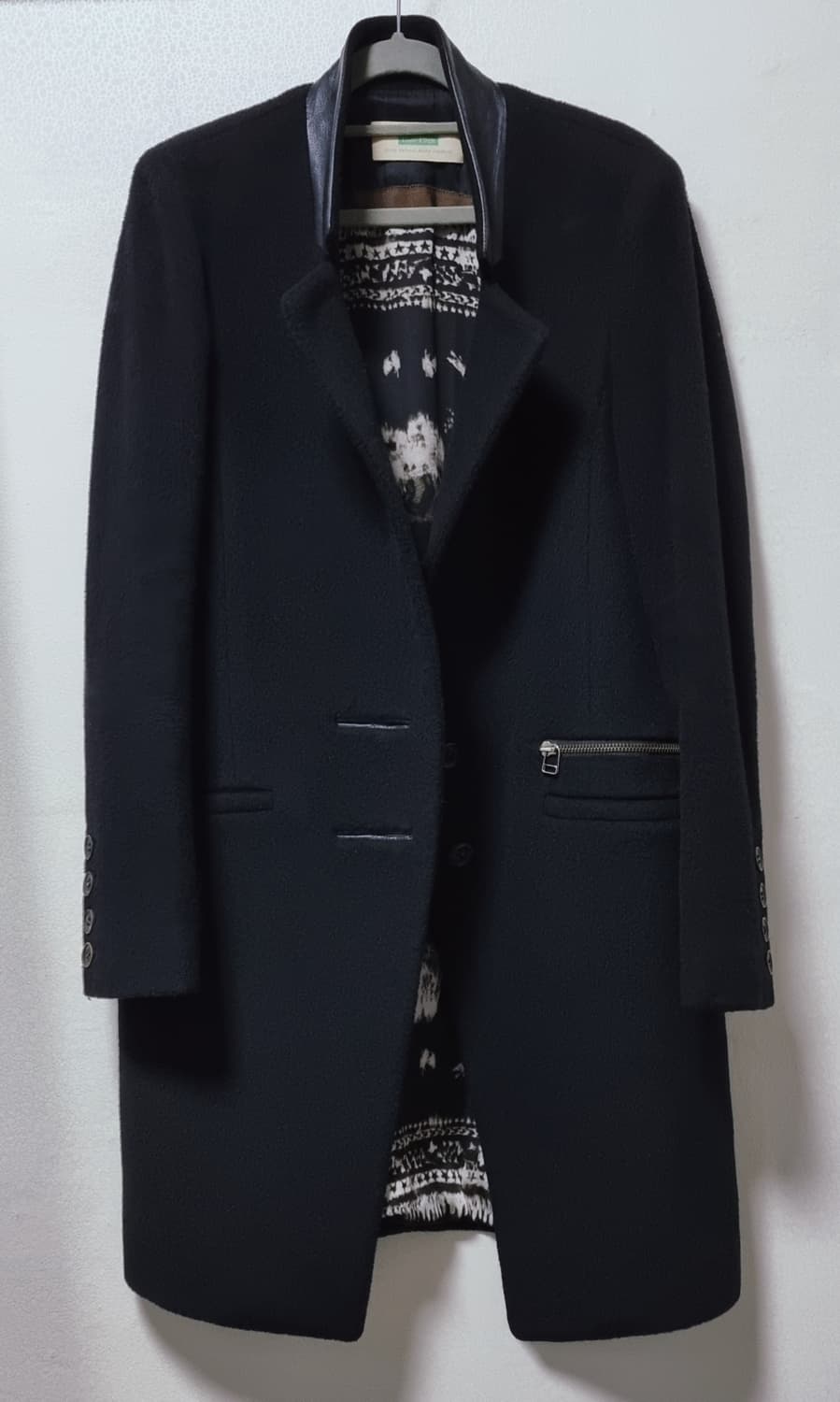 Dear I'age 블랙 코트 자켓 상품이미지4