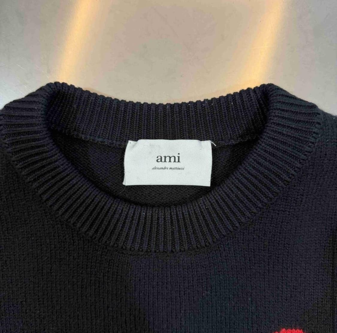 [리오브전포점] 아미 인타르시아 빅하트 로고 니트 상품이미지4