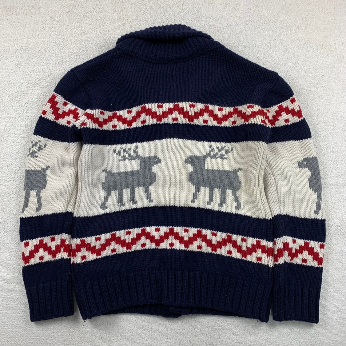 프리즘웍스x니티드 deer 패턴 램스울 코위찬 가디건 상품이미지2