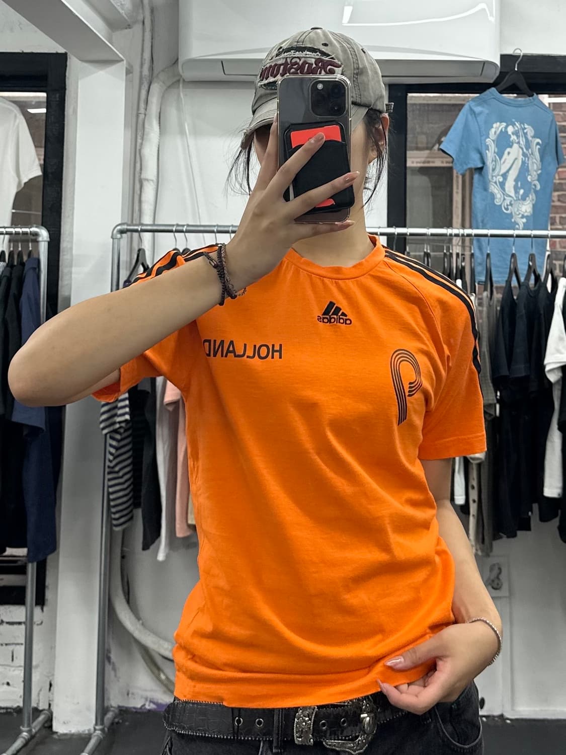 아디다스 네덜란드 센터로고 티셔츠 상품이미지1