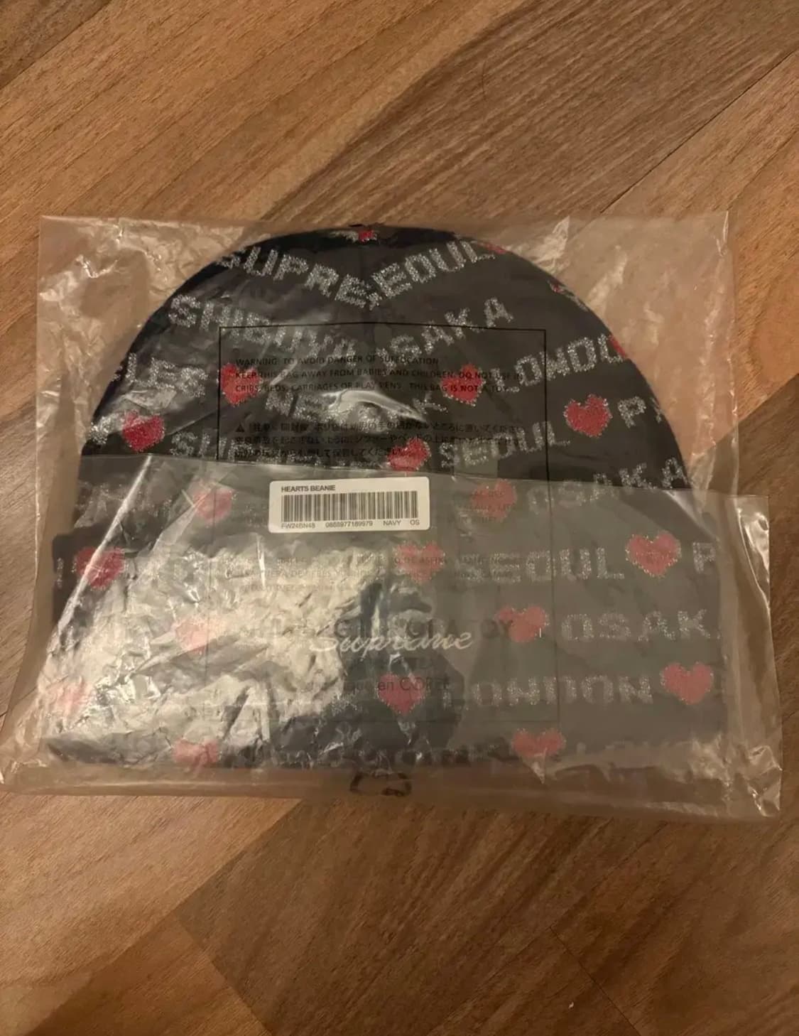 슈프림 하츠 비니 네이비 상품이미지2