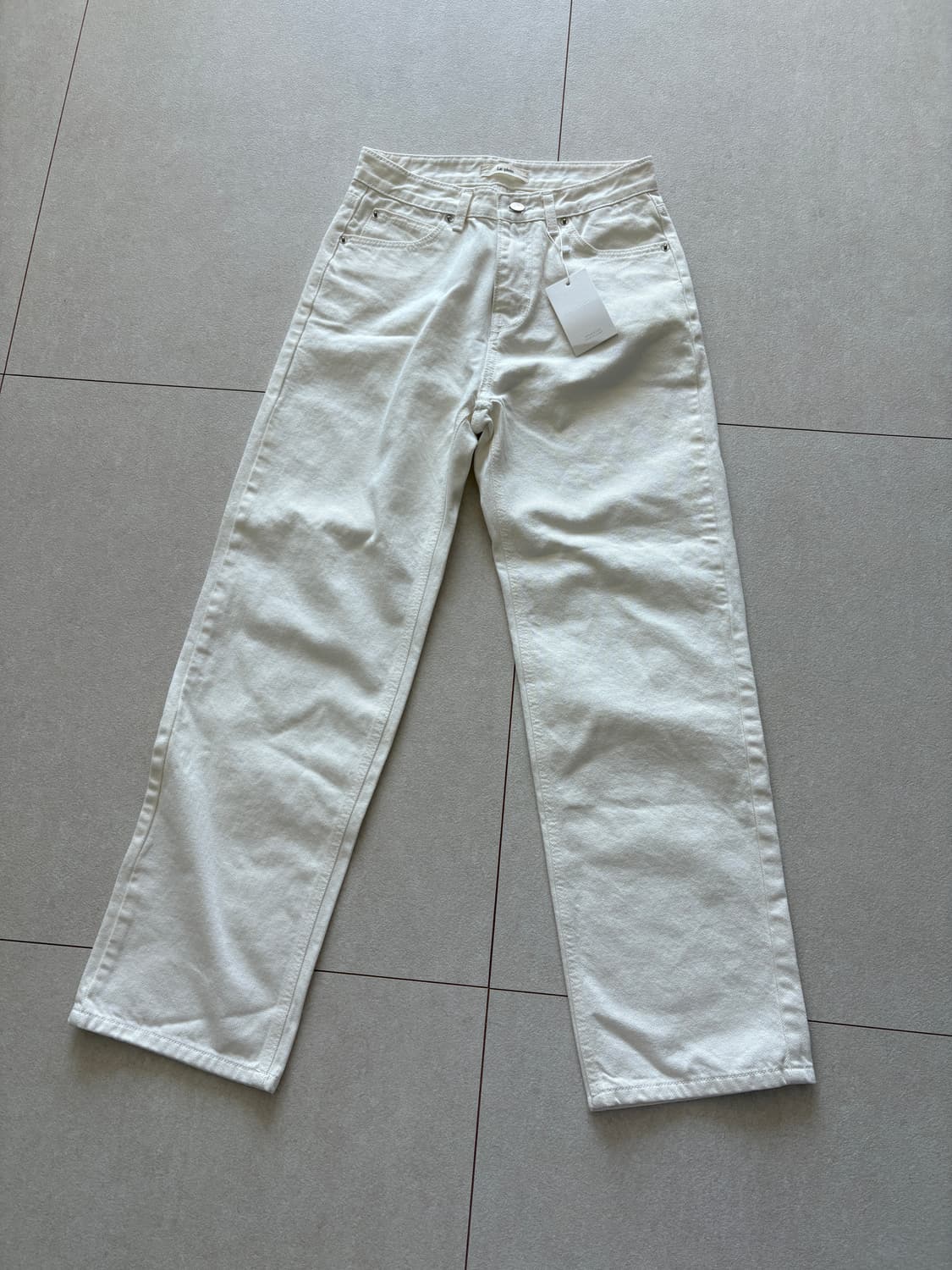 르플레인 화이트 데님 팬츠 상품이미지5