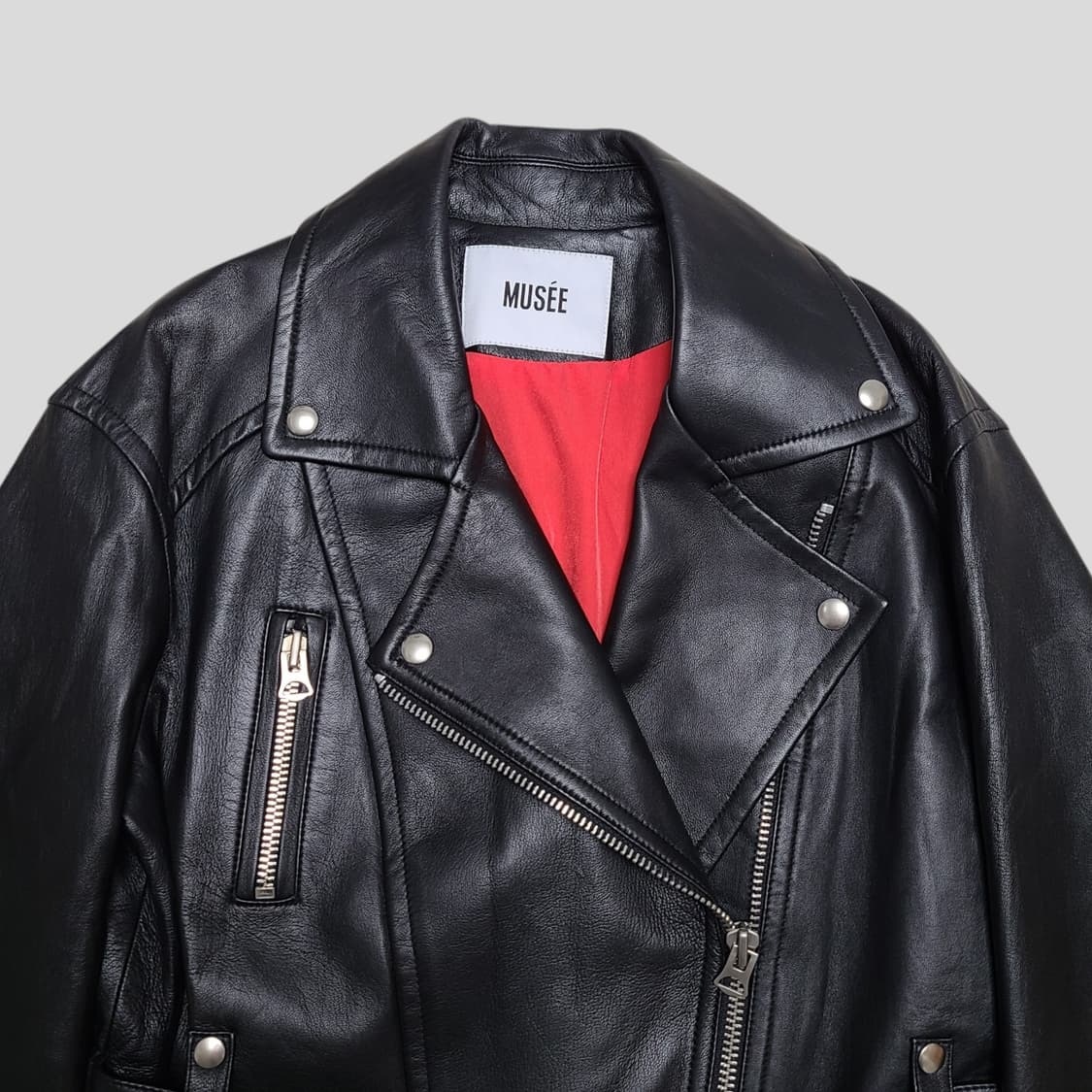 뮤제 양가죽라이더자켓 상품이미지4
