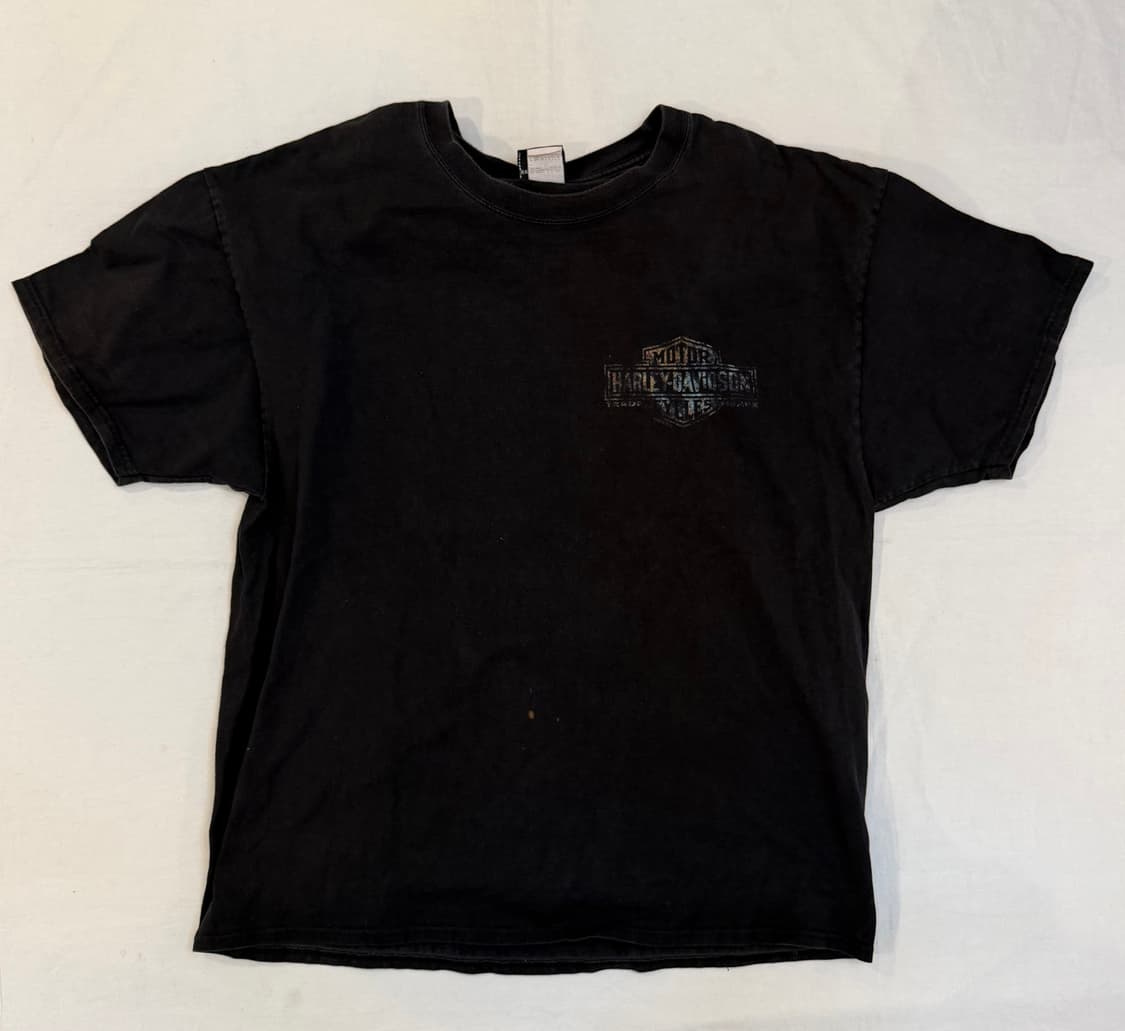 할리데이비슨 코리아 프린팅 빈티지 티셔츠 블랙 상품이미지4