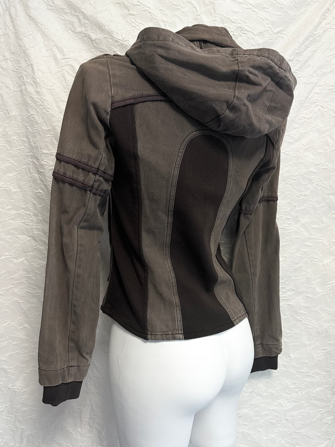 빈티지 핀터깔 y2k 골지 코튼 후드 자켓 상품이미지4