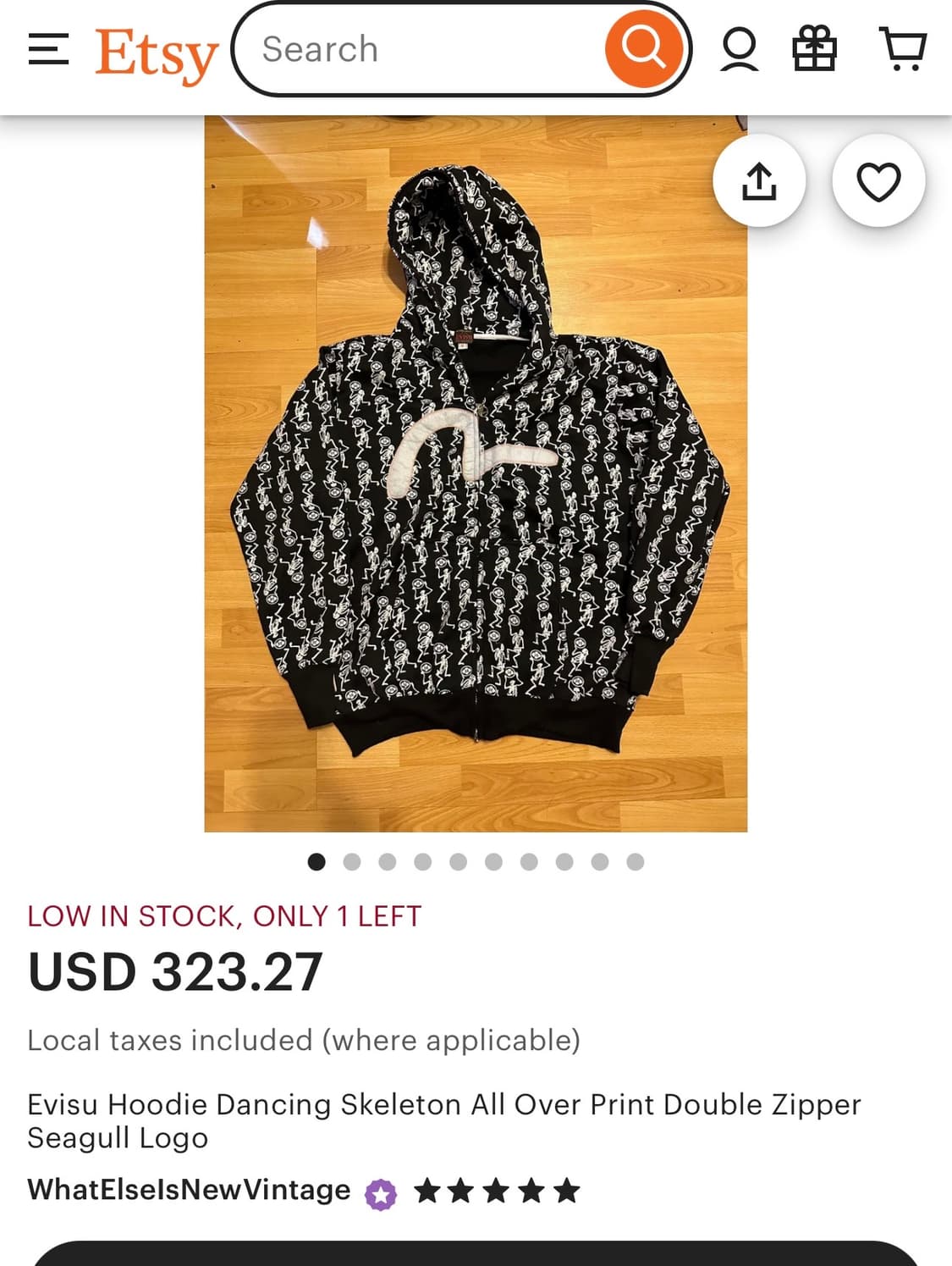 2XL/ 에비수 90s 빅로고 커스텀메이드 후드집업 상품이미지2