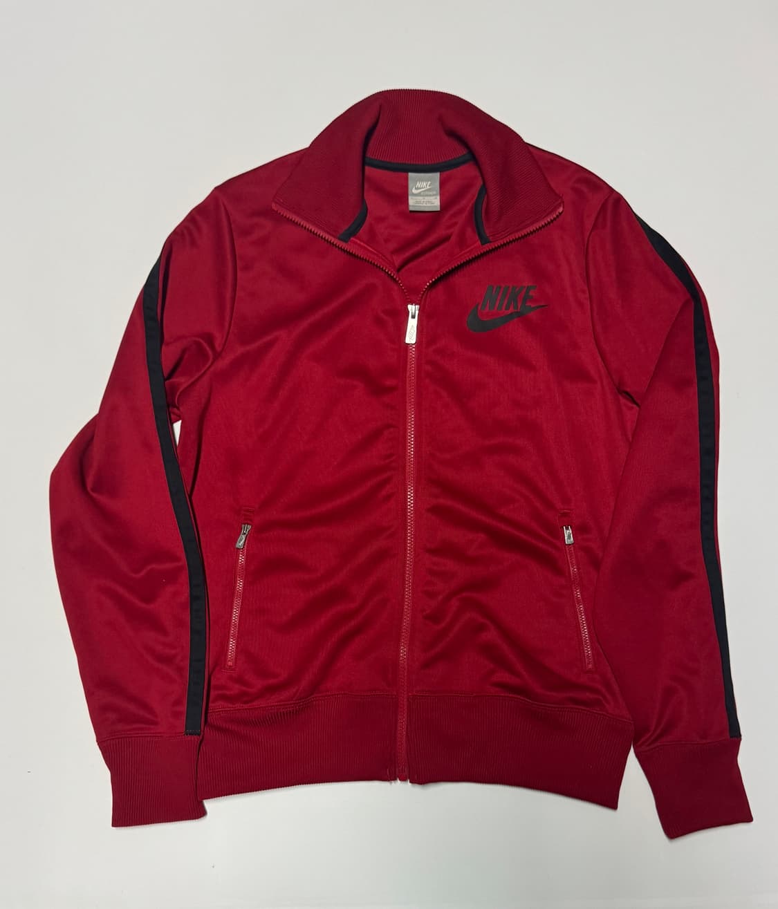 나이키 올드스쿨 레드 트랙탑 라인 집업 져지 M~L 상품이미지1