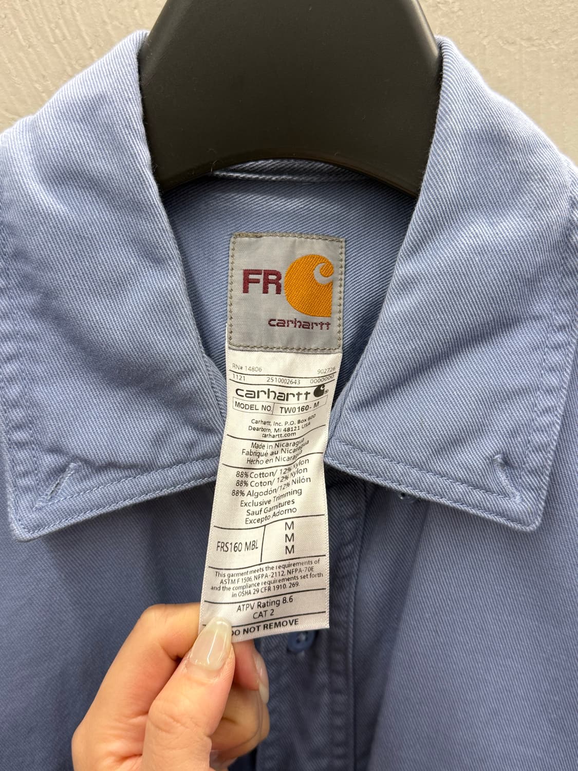 Carhartt 칼하트FR 오리지널 투포켓 워크웨어 셔츠 M 상품이미지4