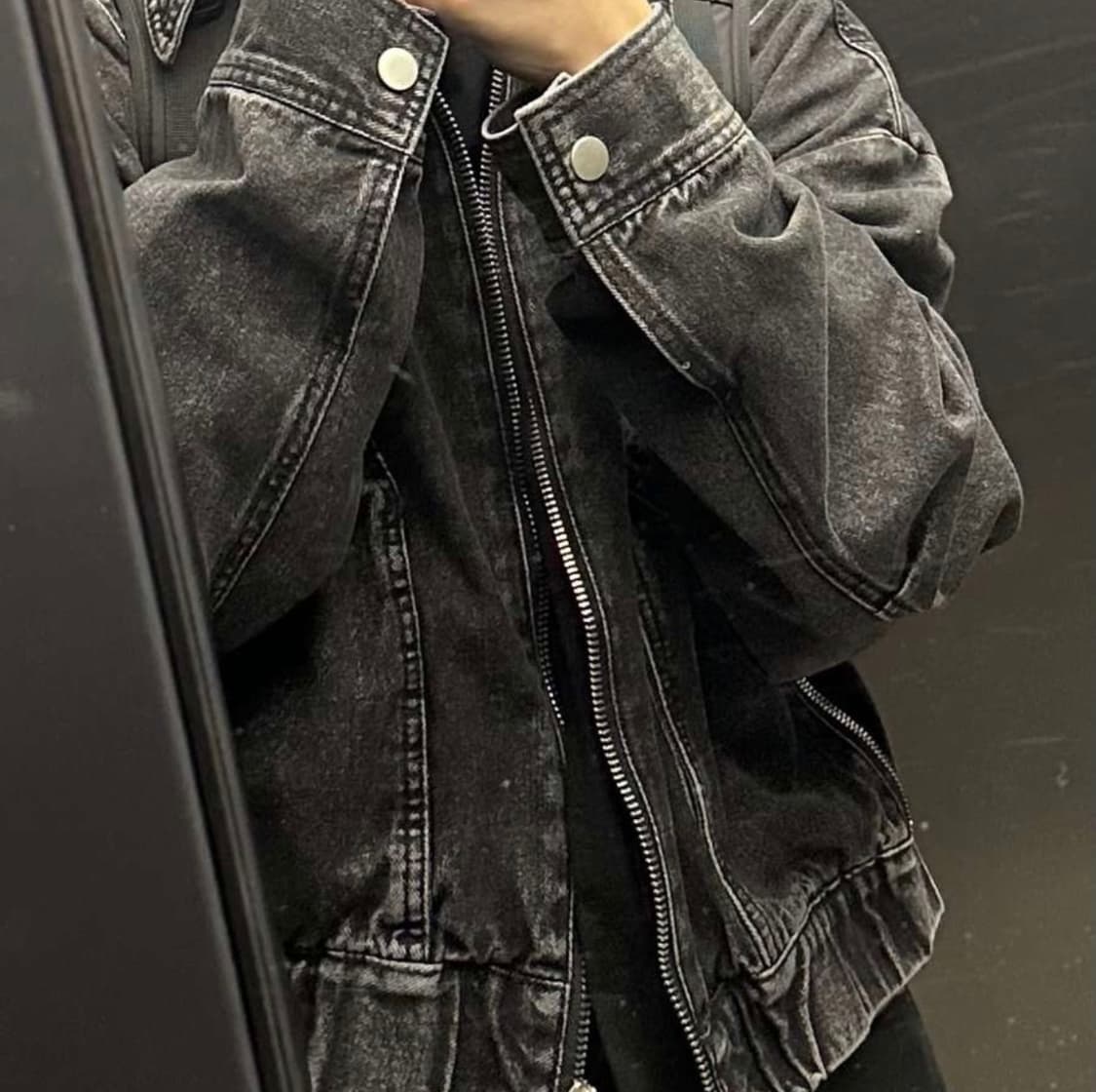 빅유니온 엠 지퍼 블랙 데님 자켓 M 상품이미지3