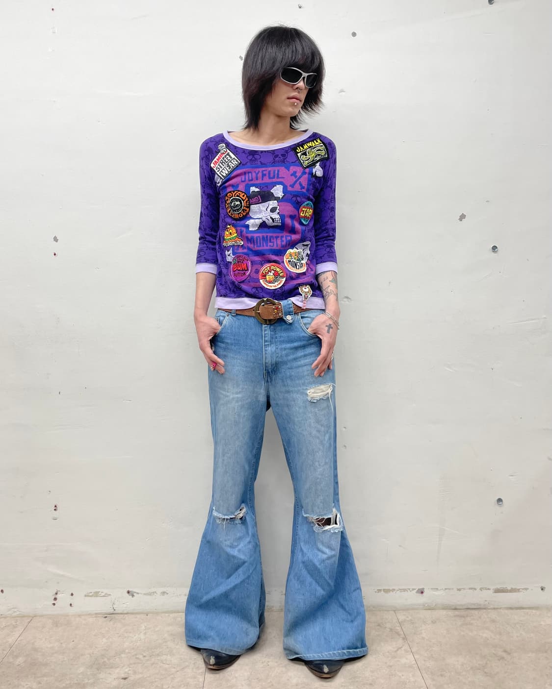 Skeleton Wappen Purple Jam Half Sleeve  상품이미지5