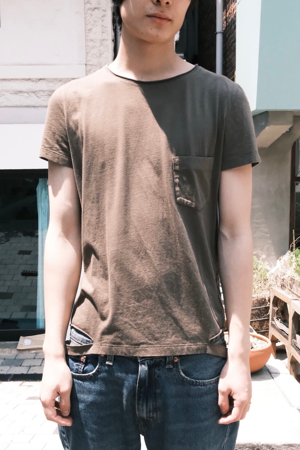 Helmut lang 로우엣지 포켓 티셔츠 M 상품이미지4
