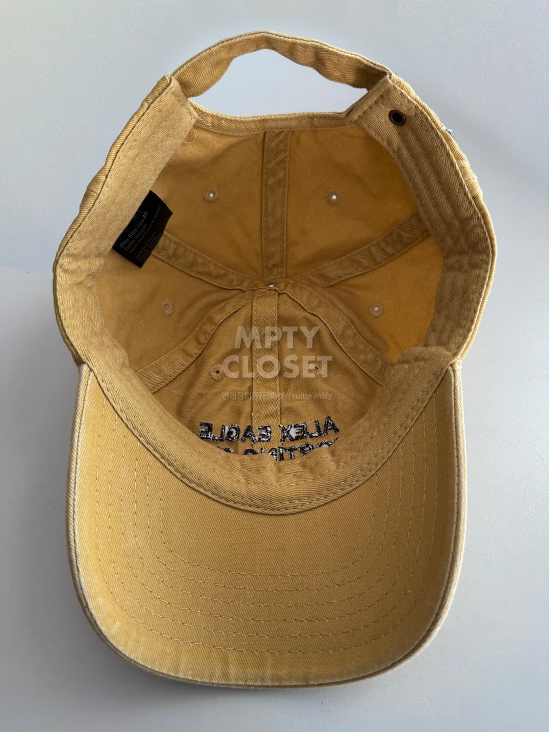 Alex Eagle 워시드 코튼 볼캡 머스터드 옐로우 상품이미지5