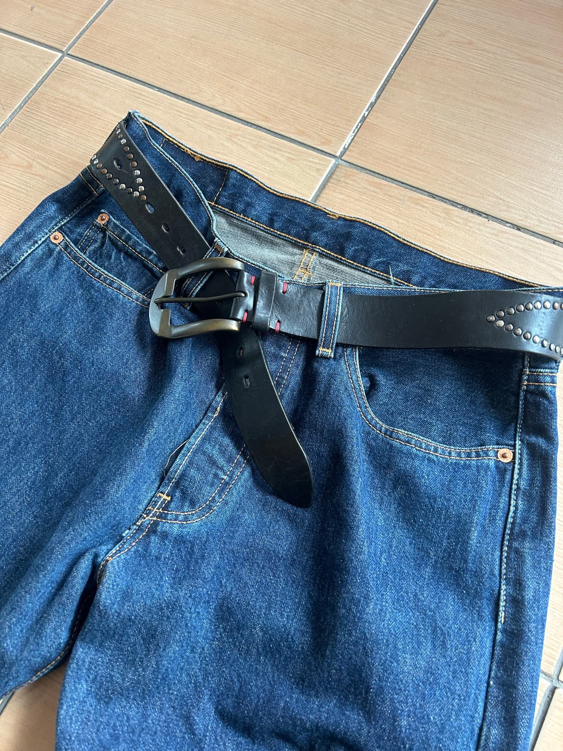 Vintage western leather belt 상품이미지7