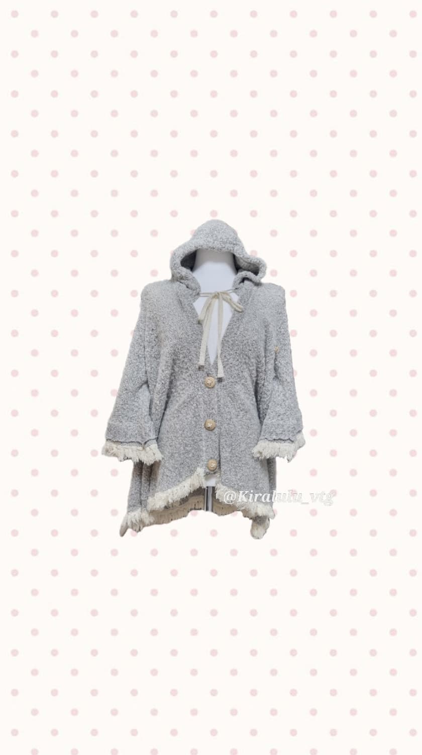 일본빈티지 모리걸 페어리 빵단추 니트 후그 가디건 상품이미지1