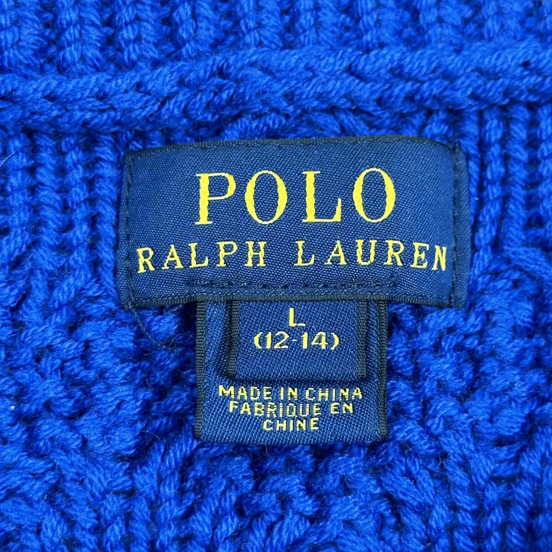 폴로 랄프로렌 걸즈 스카이 블루 니트 (실측 XS 여성추천) 상품이미지4