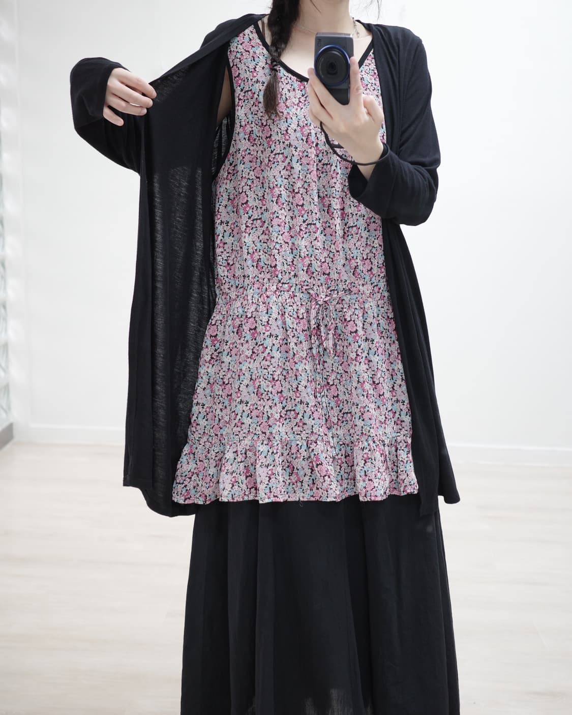 Layered cardian sleeve top  상품이미지5
