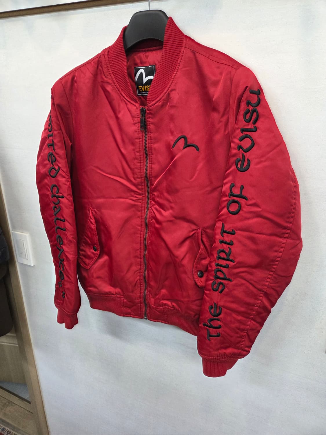 에비수 심볼자수 스펠아웃 로고 봄버 항공자켓 95 상품이미지5