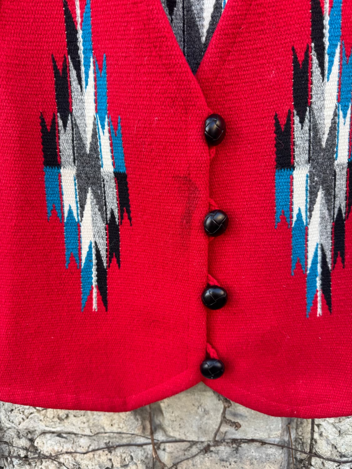 오르테가 핸드 우븐 울 치마요 베스트 웨스턴 네이티브 조끼 상품이미지5