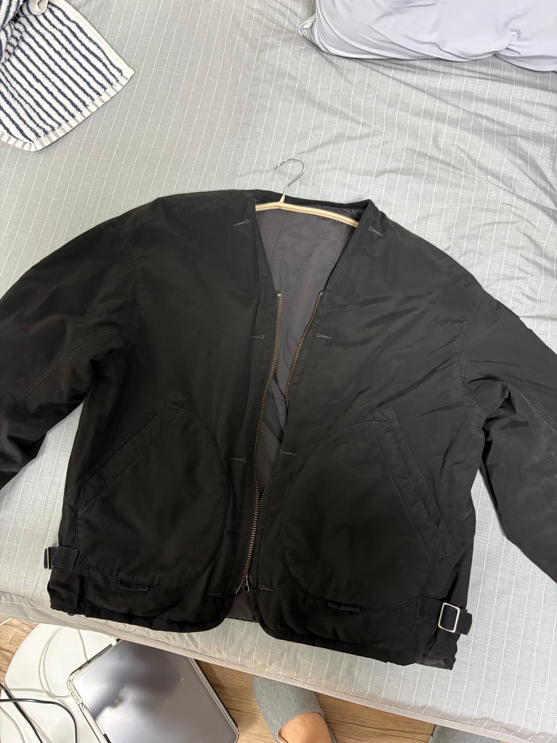 [2] 폴리테루 리버시블 라이너 자켓 블랙+차콜 상품이미지3