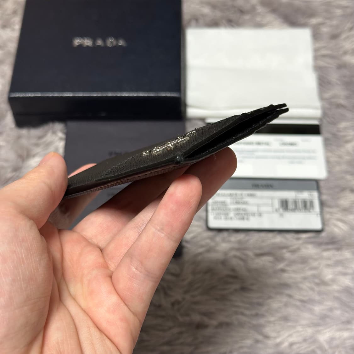 [풀구성] 프라다 사피아노 카드지갑 블랙 상품이미지5