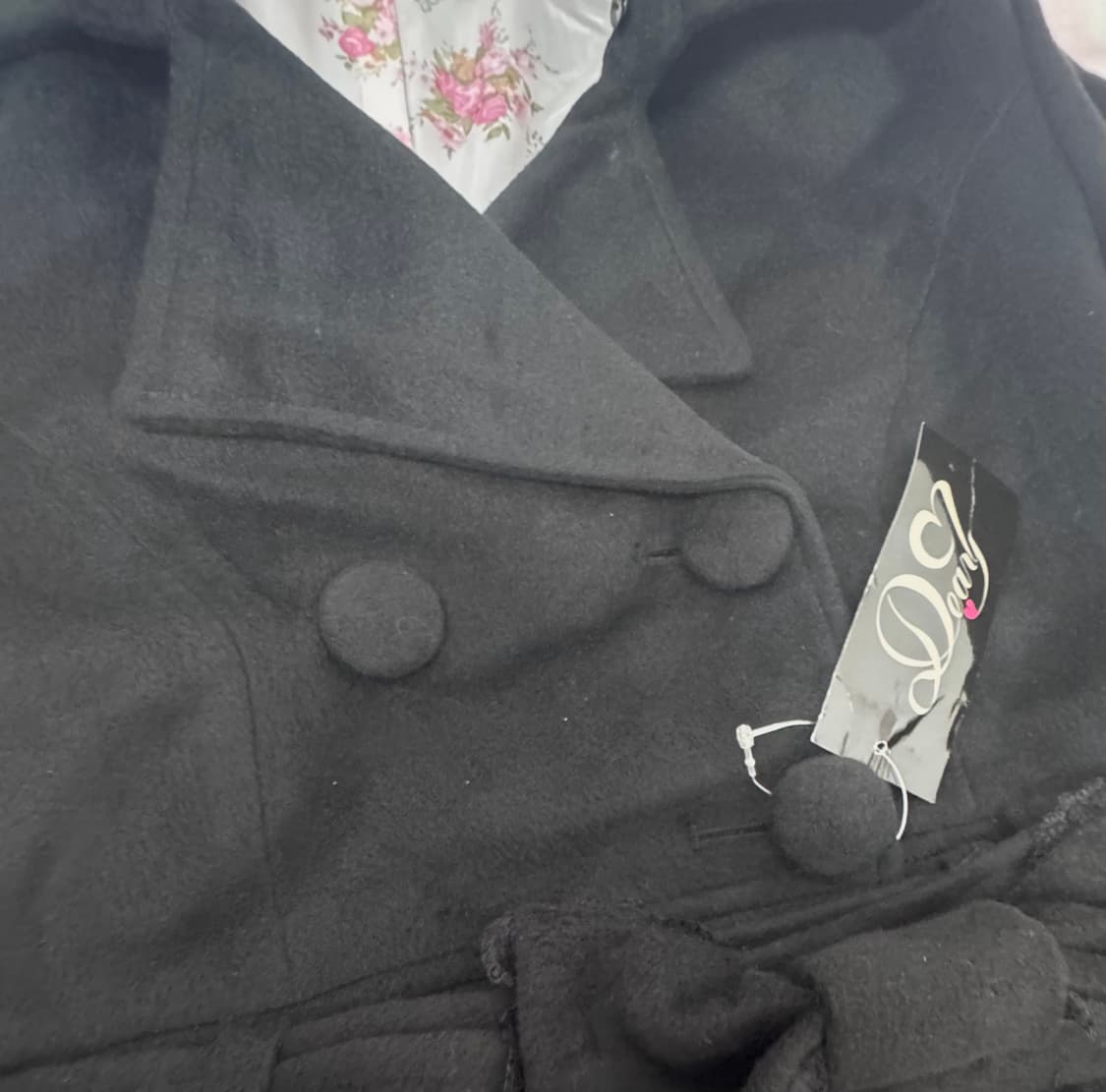 디어리 리본 블랙 코트 히메갸루 플로럴 라떼갸루오네갸루리즈리사고전큐롯 상품이미지2