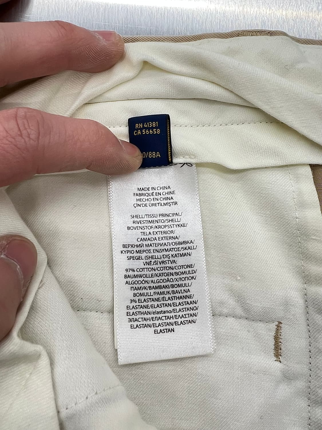 폴로 랄프로렌 베이지 플랩 백 포켓 에지 치노 코튼 팬츠 상품이미지9