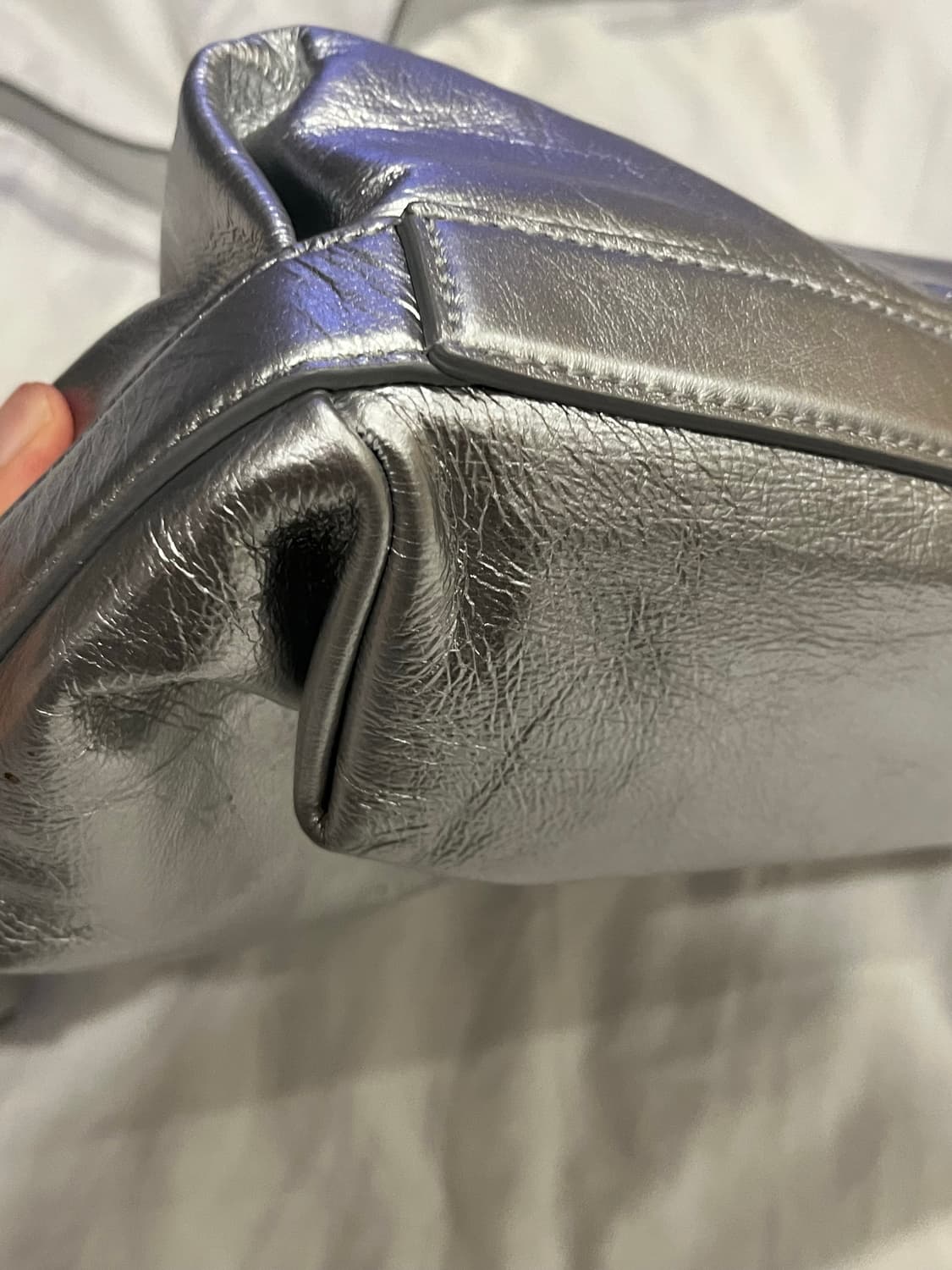 분크 실버 숄더백 상품이미지4